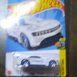 Hot Wheels White and Blue Race Car